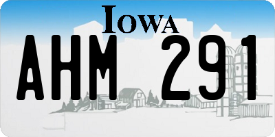 IA license plate AHM291