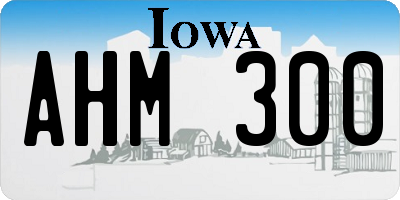 IA license plate AHM300