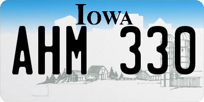 IA license plate AHM330