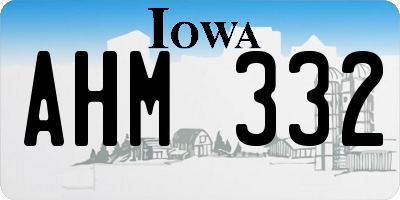 IA license plate AHM332