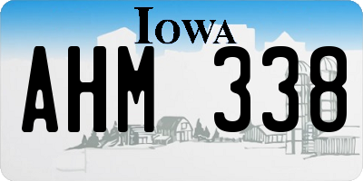 IA license plate AHM338