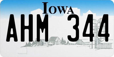 IA license plate AHM344