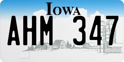 IA license plate AHM347