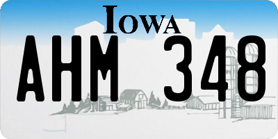 IA license plate AHM348