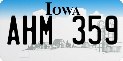 IA license plate AHM359