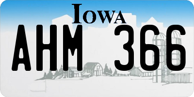 IA license plate AHM366