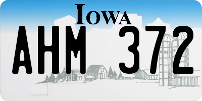 IA license plate AHM372