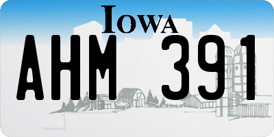 IA license plate AHM391