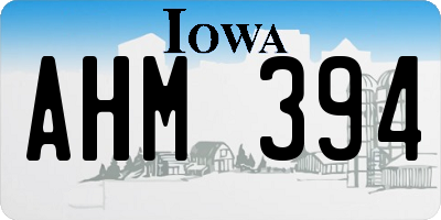 IA license plate AHM394