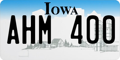 IA license plate AHM400