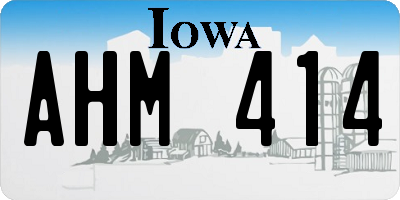 IA license plate AHM414