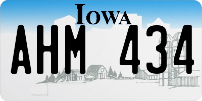 IA license plate AHM434