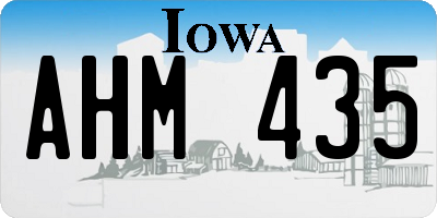 IA license plate AHM435