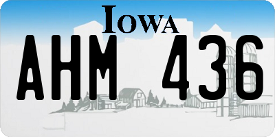 IA license plate AHM436