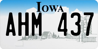 IA license plate AHM437