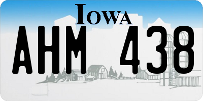 IA license plate AHM438