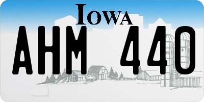 IA license plate AHM440