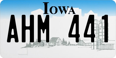 IA license plate AHM441