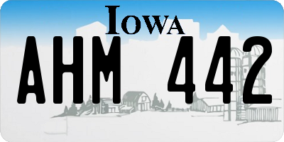 IA license plate AHM442