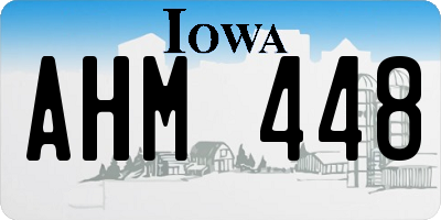 IA license plate AHM448