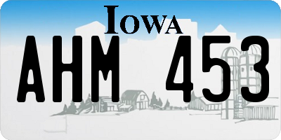 IA license plate AHM453