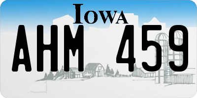 IA license plate AHM459
