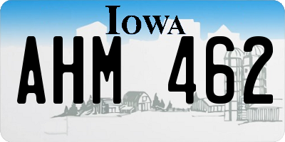 IA license plate AHM462