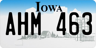 IA license plate AHM463