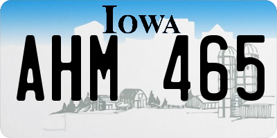 IA license plate AHM465