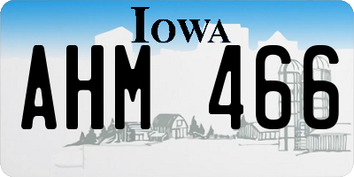 IA license plate AHM466