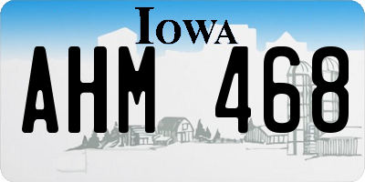 IA license plate AHM468