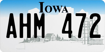 IA license plate AHM472