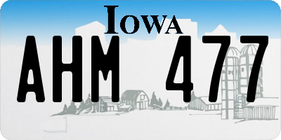 IA license plate AHM477