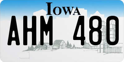 IA license plate AHM480