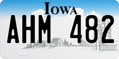 IA license plate AHM482