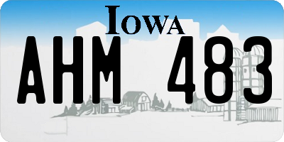 IA license plate AHM483