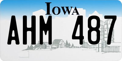 IA license plate AHM487