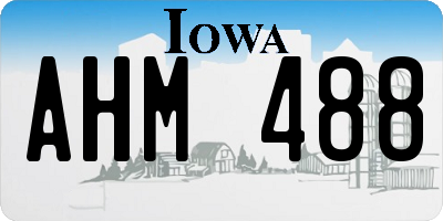 IA license plate AHM488