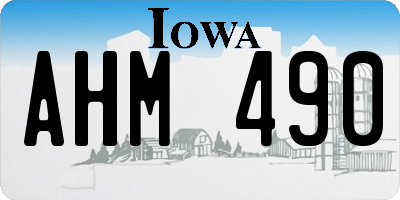 IA license plate AHM490