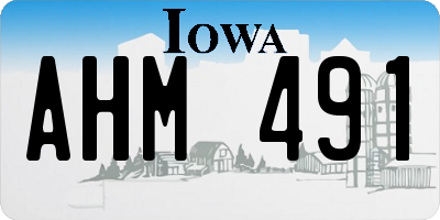 IA license plate AHM491