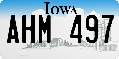 IA license plate AHM497