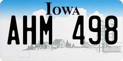 IA license plate AHM498