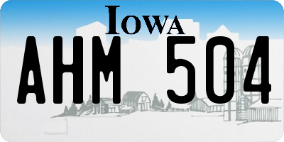 IA license plate AHM504