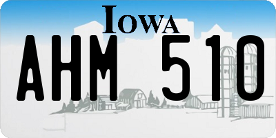IA license plate AHM510
