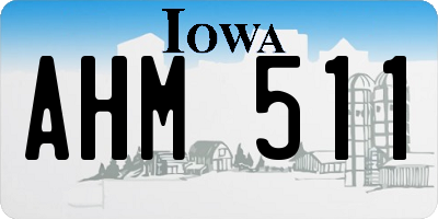 IA license plate AHM511