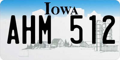 IA license plate AHM512