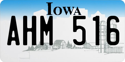 IA license plate AHM516