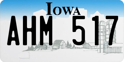 IA license plate AHM517