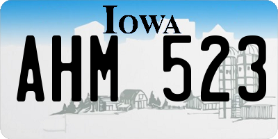 IA license plate AHM523