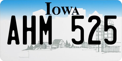 IA license plate AHM525